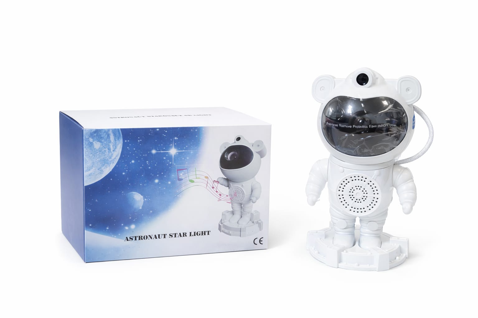 Astronaut Projektorlampe – LED Sternenhimmel Nachtlicht mit Musikfunktion